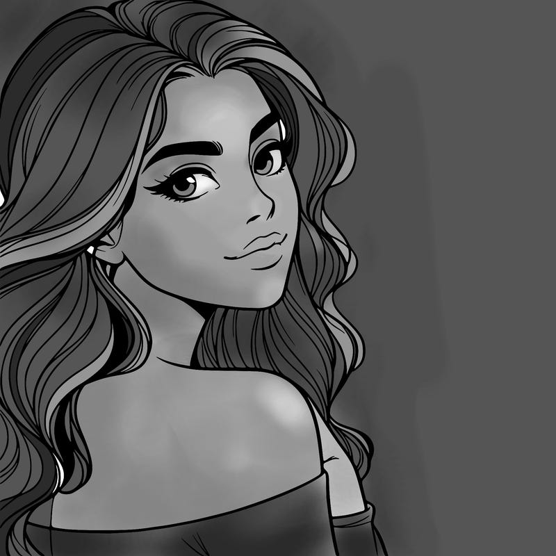 beautiful woman looking back