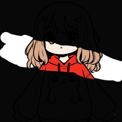 girl wearing frogging sweatshirt