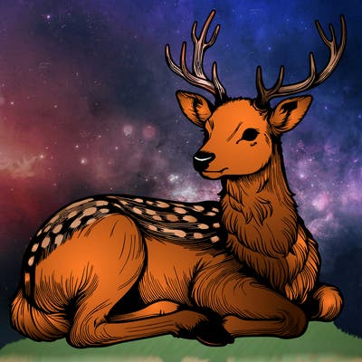realistic deer with antlers