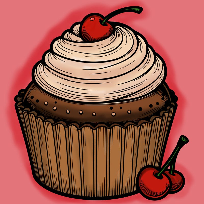 realistic cupcake