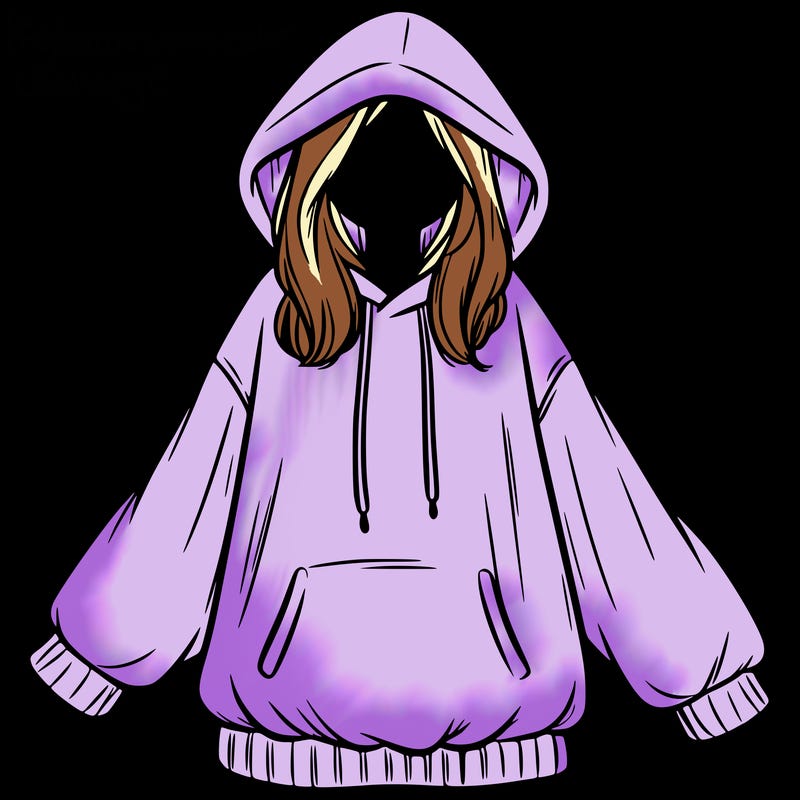 girl in oversized hoodie