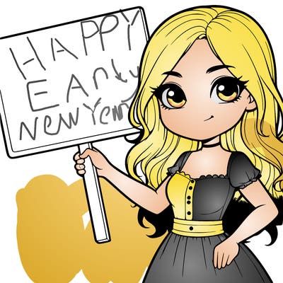 realistic girl holding blank sign