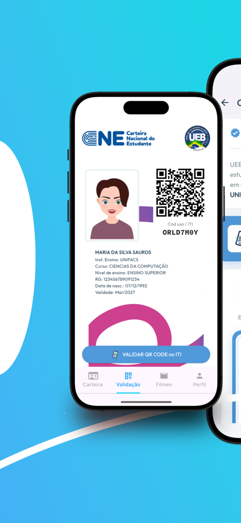 PagMeia - Digital student ID card with QR code on PagMeia mobile application