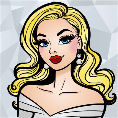 bold and clean: beautiful coquette woman