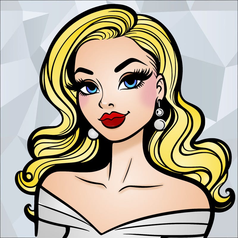 bold and clean: beautiful coquette woman