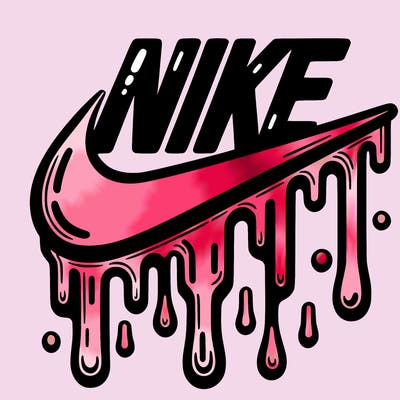 dripping nike logo