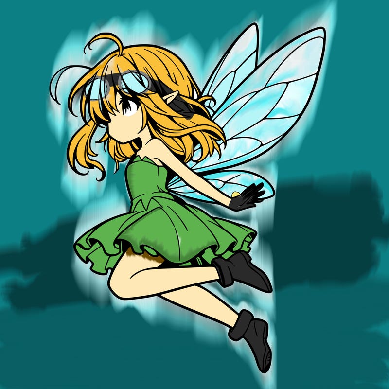 manga fairy flying