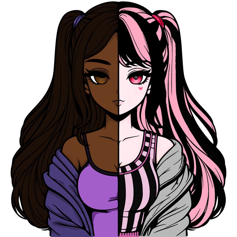 realistic girl split