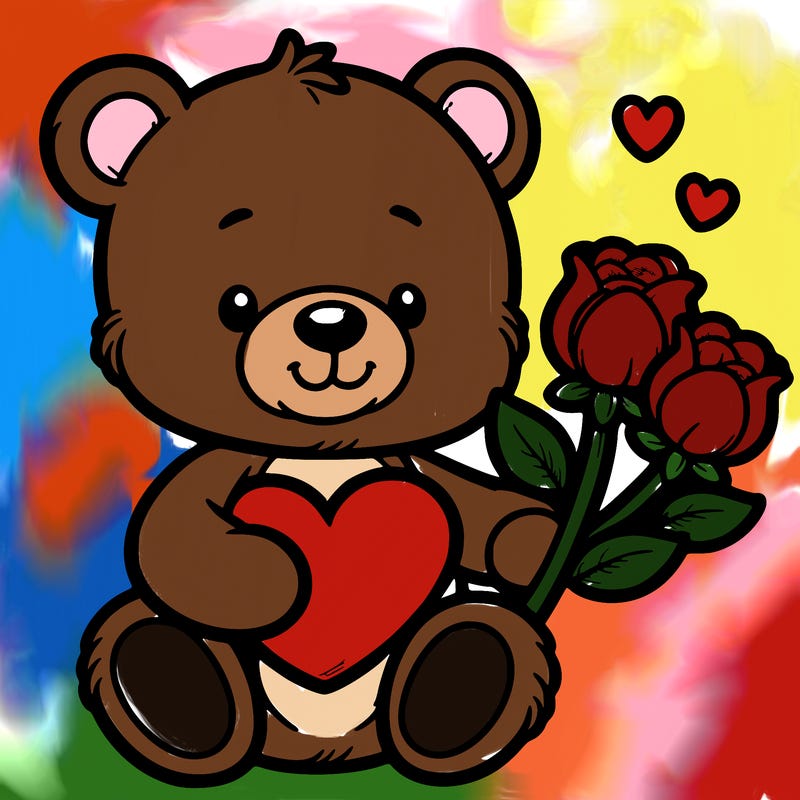 teddy bear a holding heart