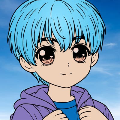 realistic boy with bangs