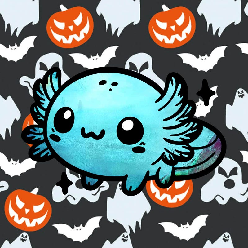 cute easy baby axolotl