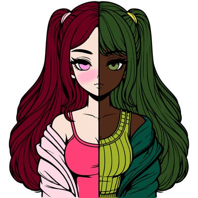 realistic girl split