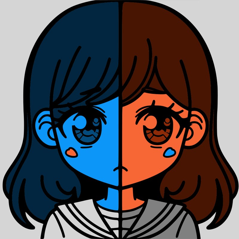 a split of a girl