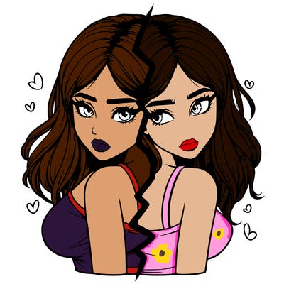 realistic girl split