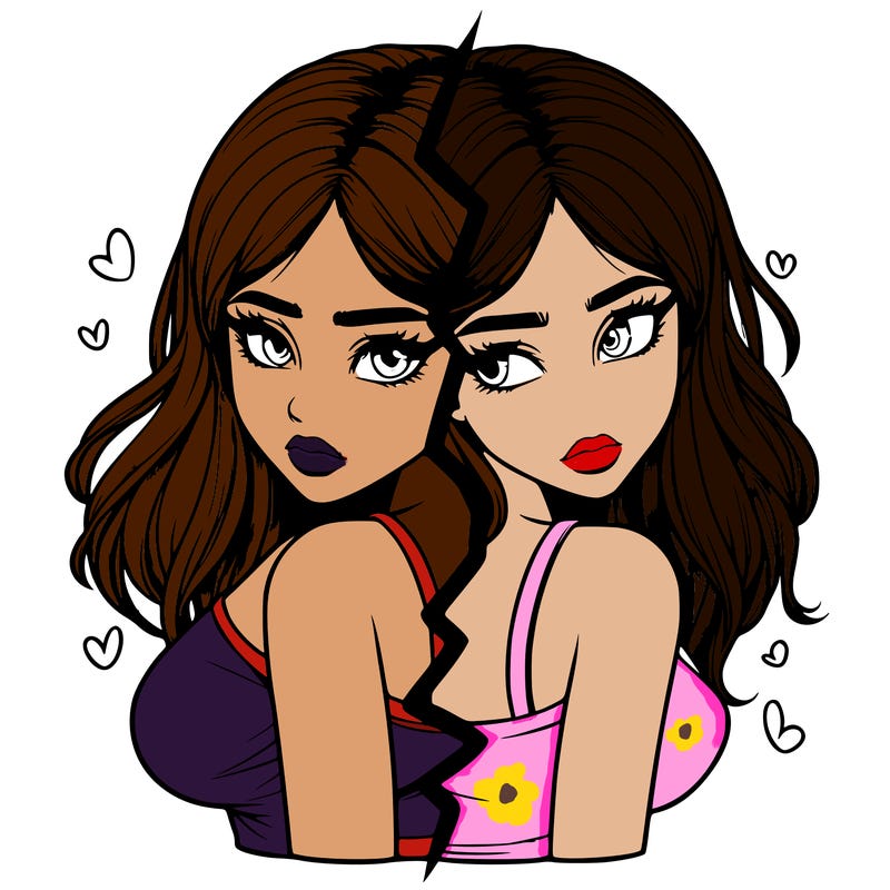 realistic girl split