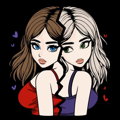 realistic girl split