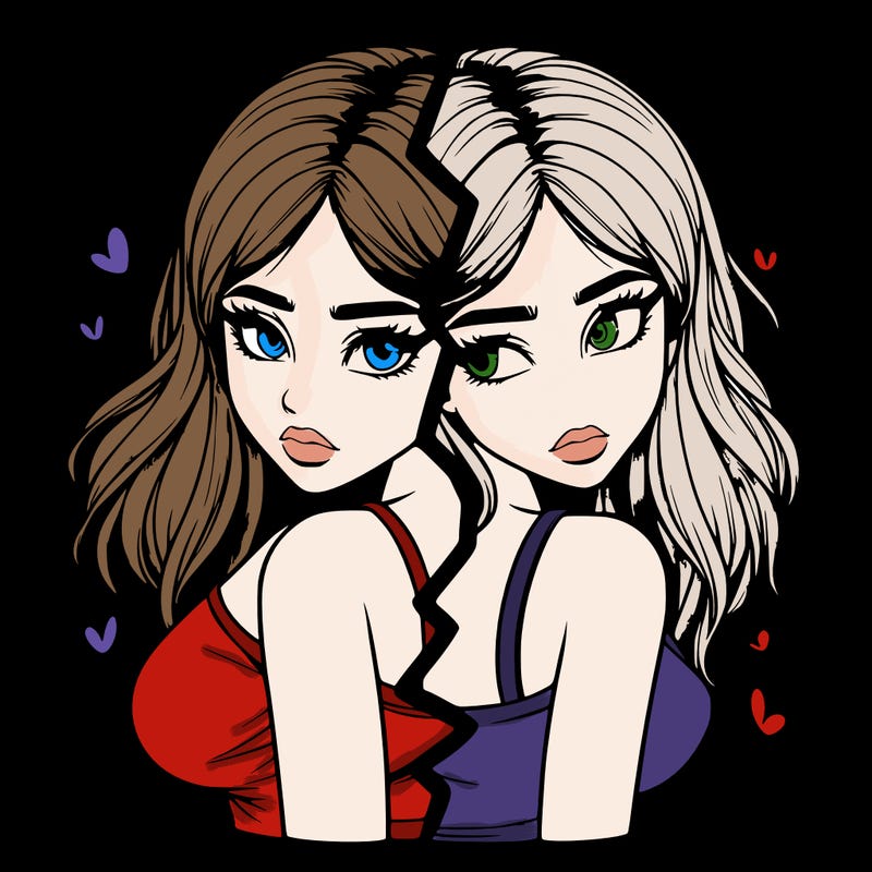 realistic girl split