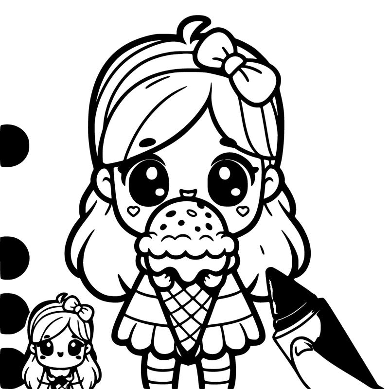 little girl holding a large ice cream cone.