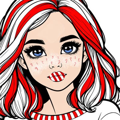 realistic girl whith cute eyes