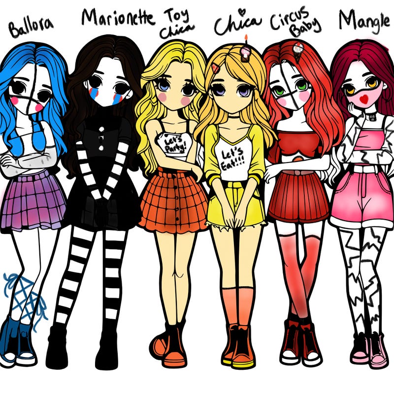 a group of girls realistic