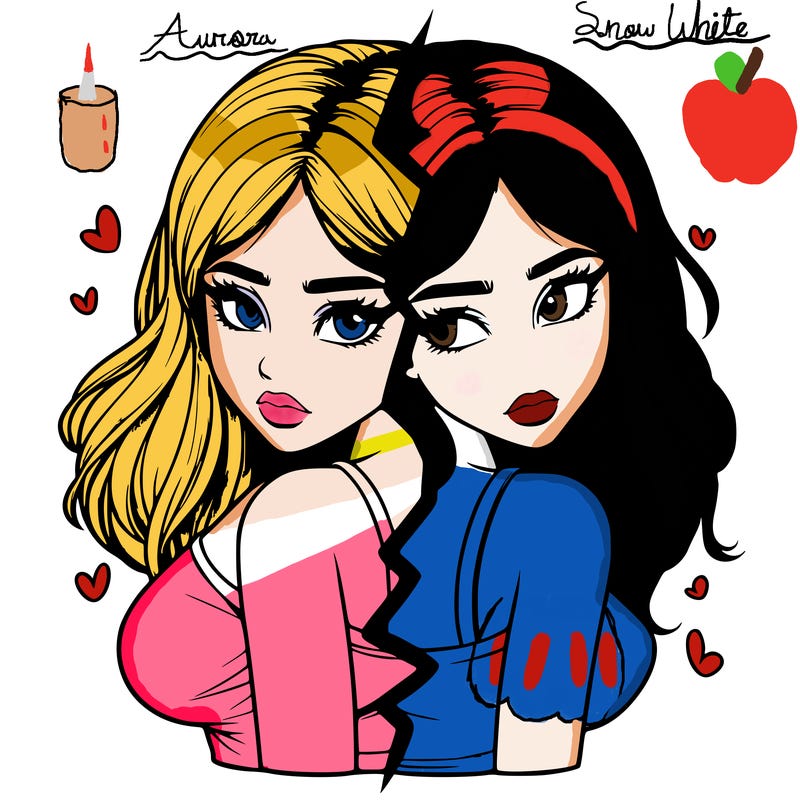 realistic girl split