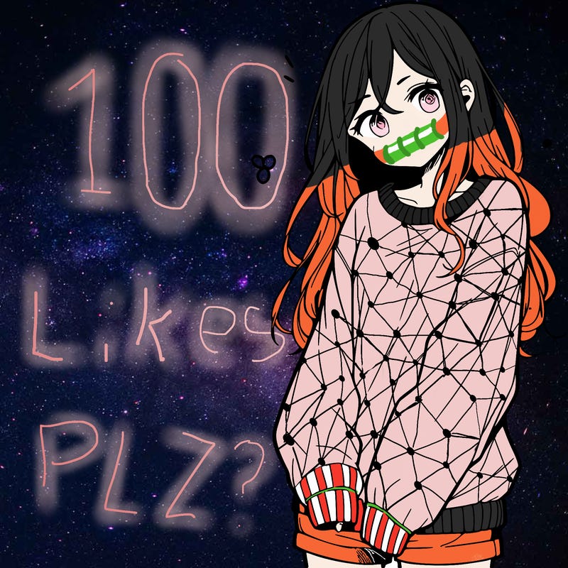 manga teen girl  in a sweater and baggy pants