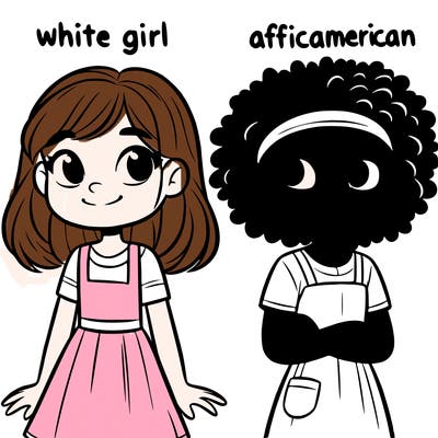 white girl and african american girl