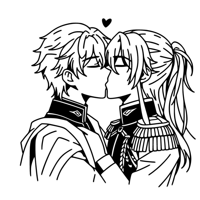 anime kissing