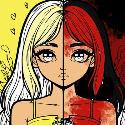 realistic girl split