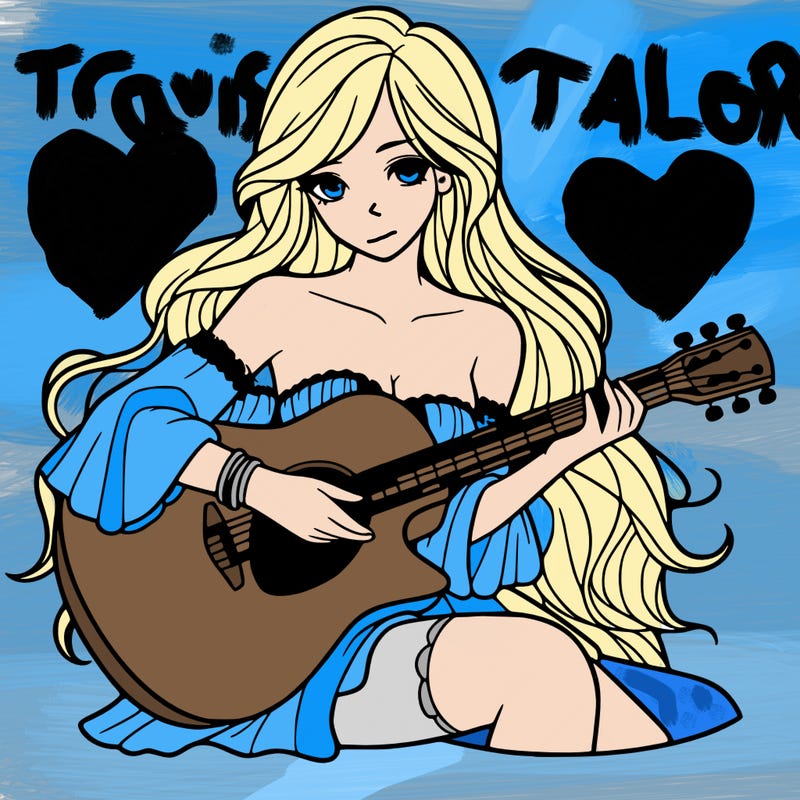 beautiful girl playing the guitar