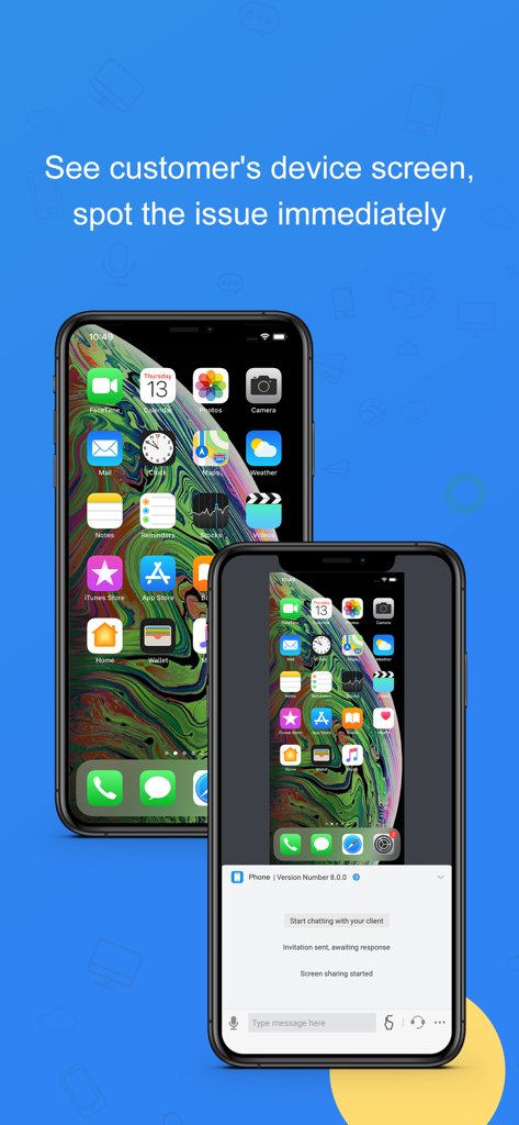 AirDroid Business Remote-Bildschirmfreigabe für IT-Support auf dem iPhone