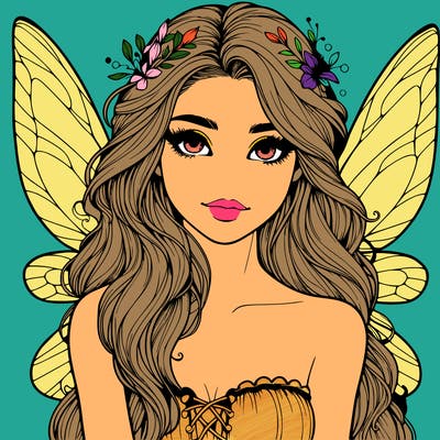 beautiful realistic fairy portrait