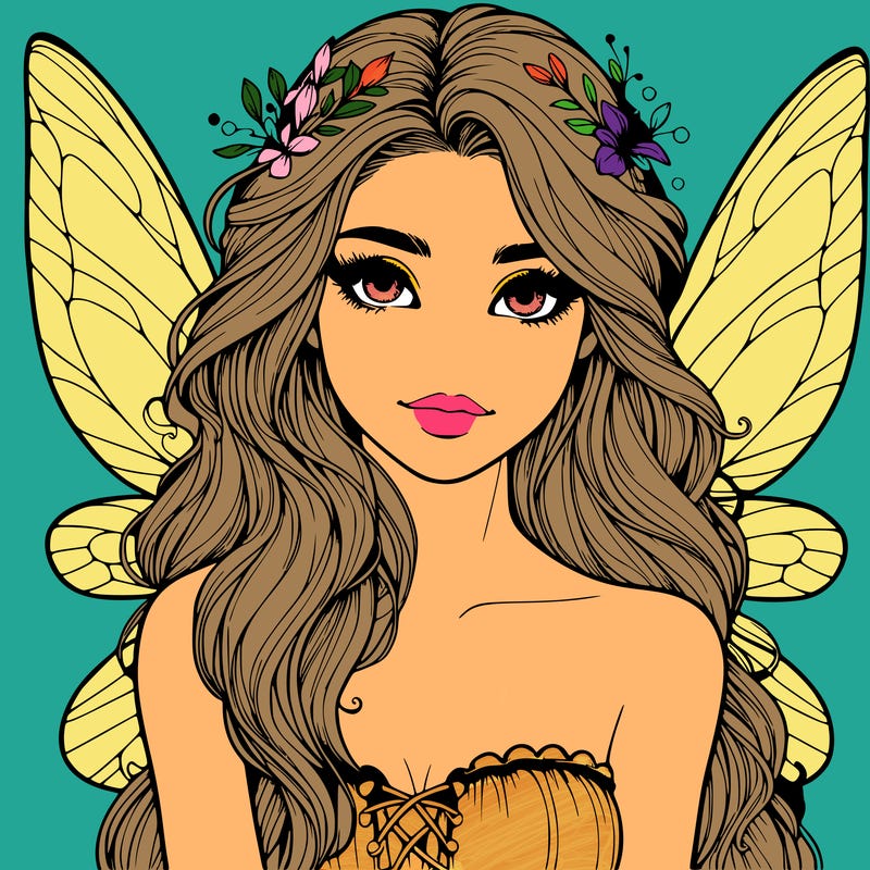 beautiful realistic fairy portrait