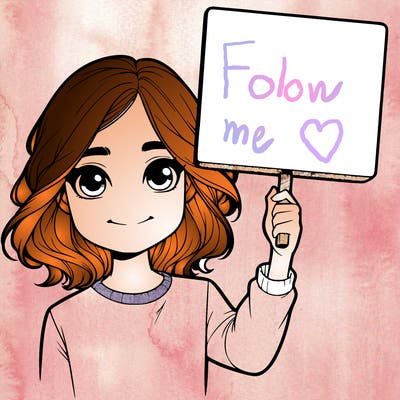 realistic girl holding up a sign