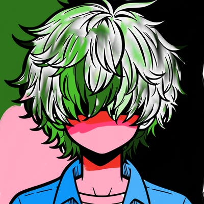 manga boy fluffy hair covering his eyes