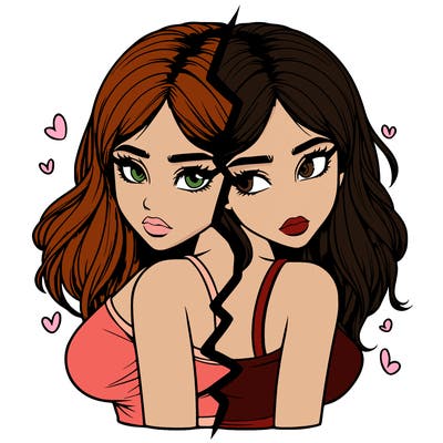 realistic girl split