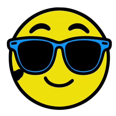 emoji with sunglasses