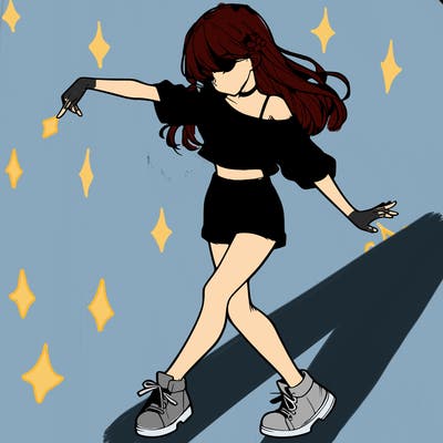 realistic girl danceing