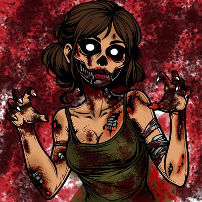 realistic zombie girl
