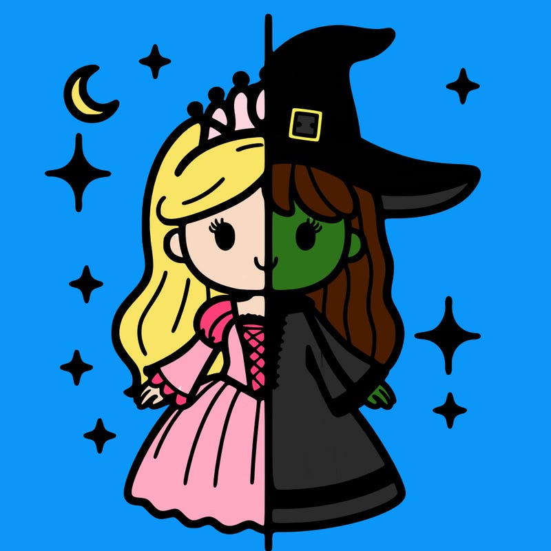 split princess and witch