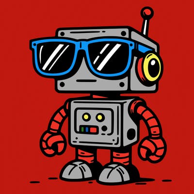 robot wearing sunglasses