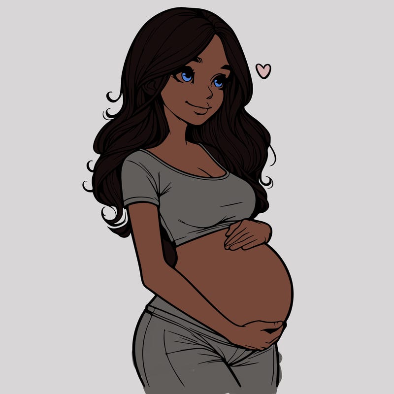 realistic pregnant girl