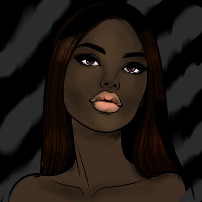 realistic woman with full lips