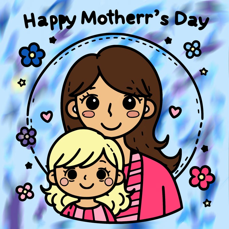 happy mothers day with a woman
