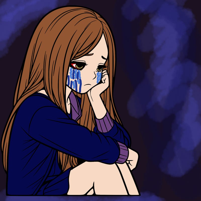 a realistic girl with depression