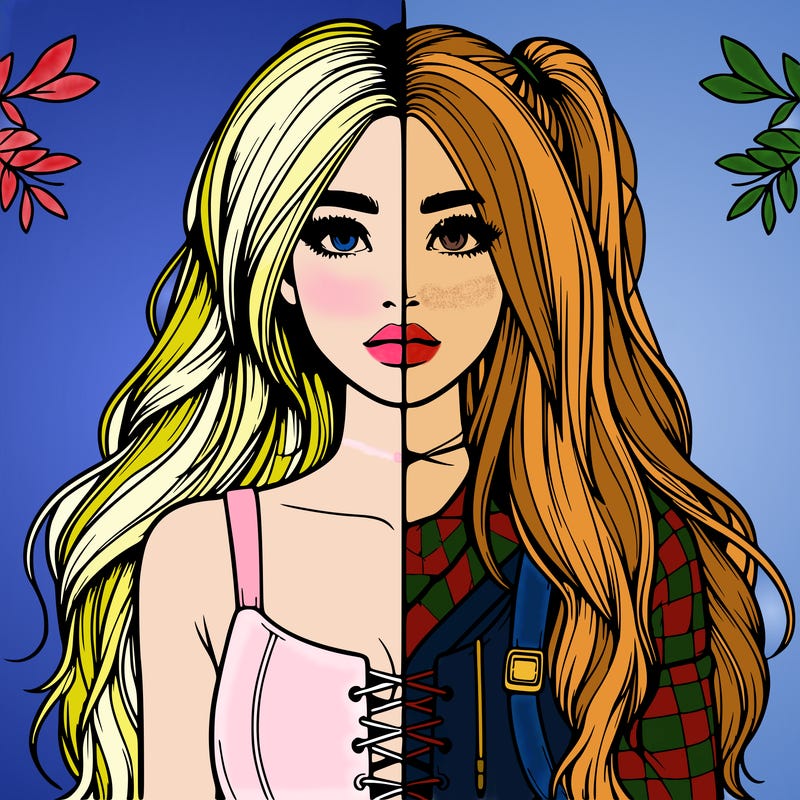 realistic girl split