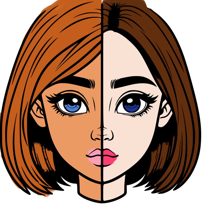 realistic girl split