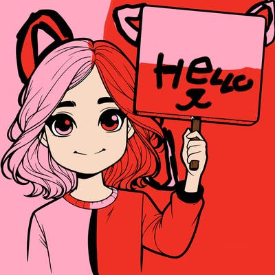 realistic girl holding up a sign