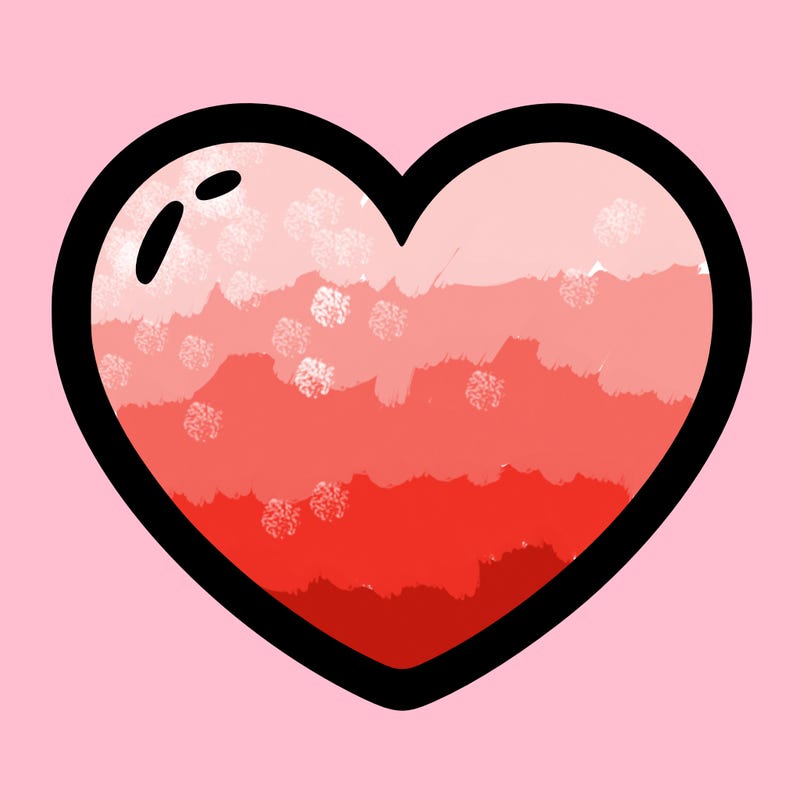 a blank heart