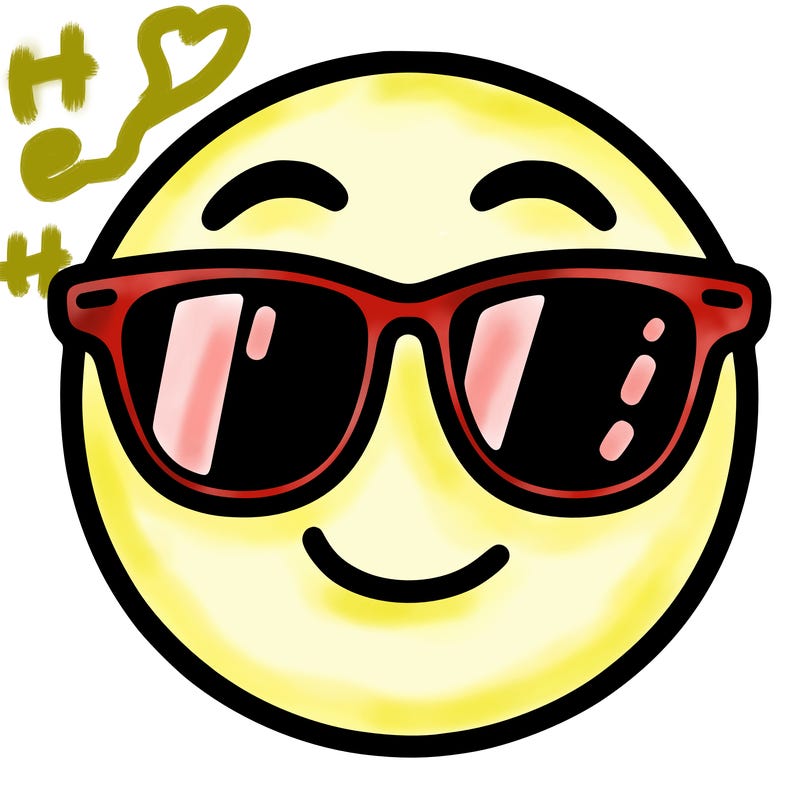 emoji with sunglasses